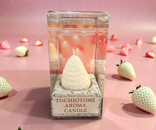 とちおとめアロマキャンドル ホワイトいちごver.